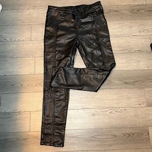 Unisex Black Vegan Leather 31x29 Pants